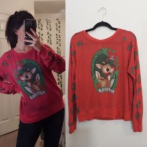 Rudolph Christmas 🎄 Pullover Large